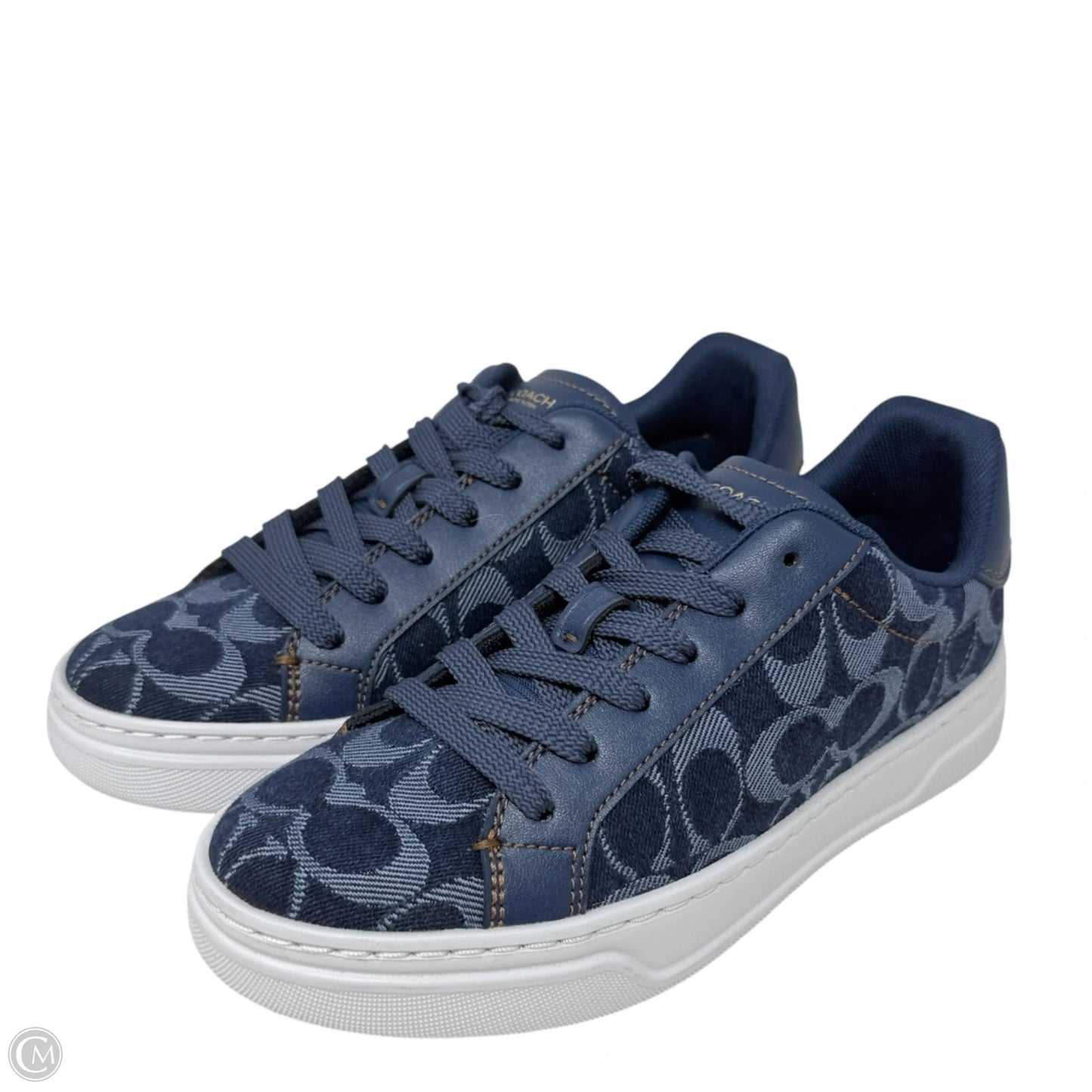 High Line Sneaker in Signature Denim (Deep Blue Multi) Designer By Coach In Blue, Size: 6.5