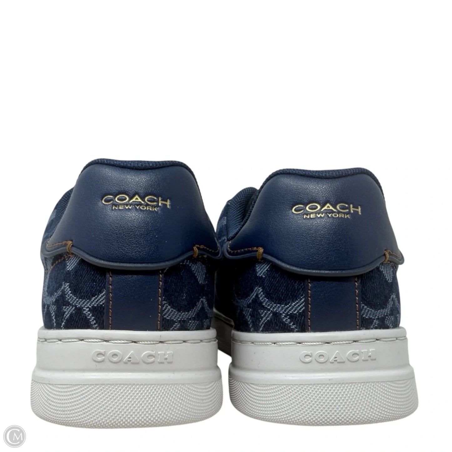 High Line Sneaker in Signature Denim (Deep Blue Multi) Designer By Coach In Blue, Size: 6.5