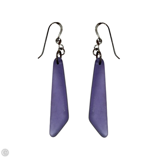Sterling Silver & Cultured Sea Glass Paddle Earrings In Periwinkle