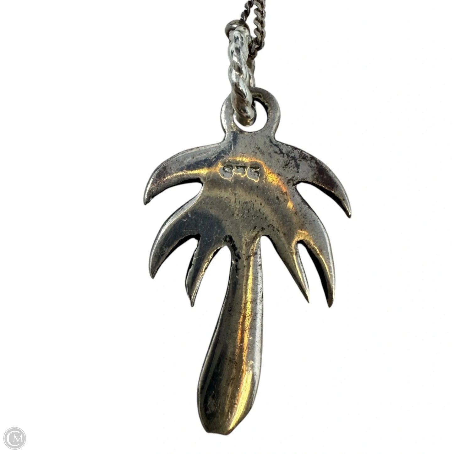 Sterling Silver Palm Tree Pendant Necklace