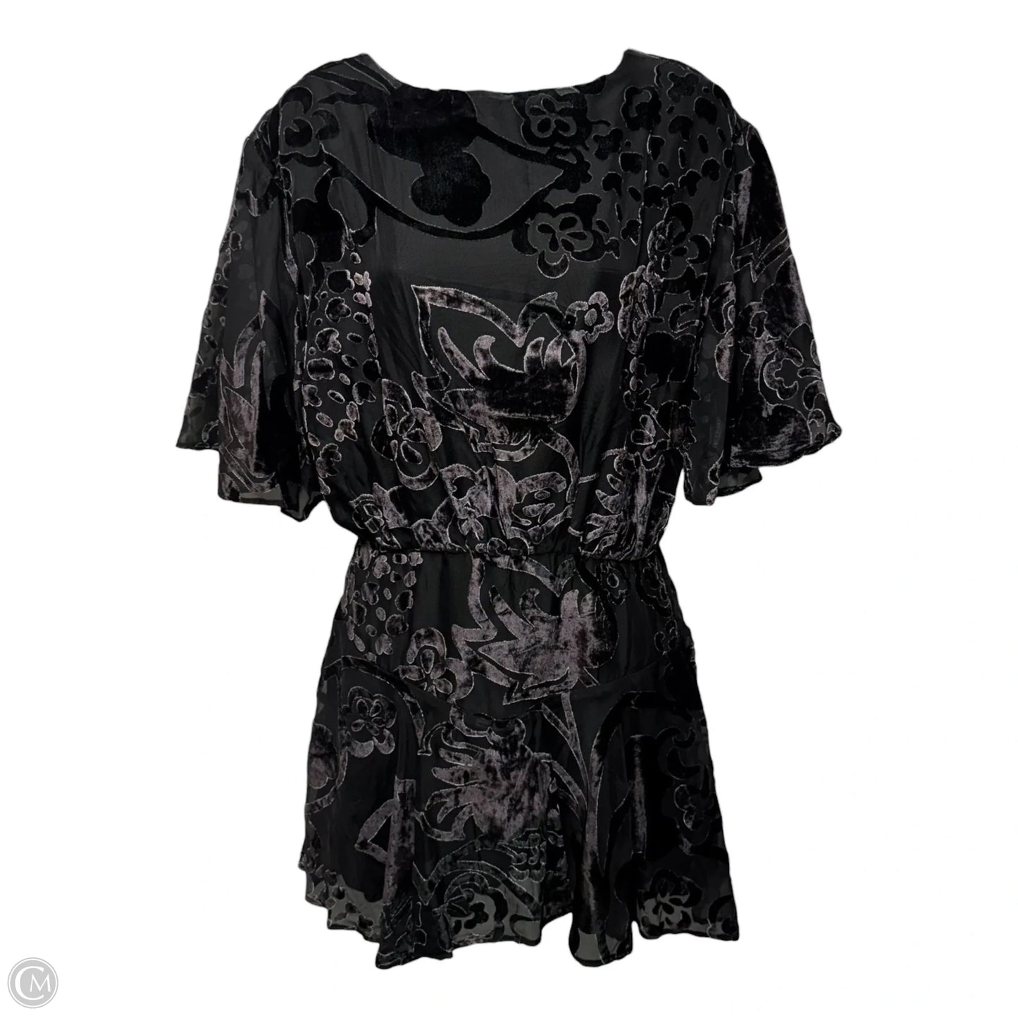 Manuka Burnout Velvet Mini Dress By Free People In Black, Size: Xs