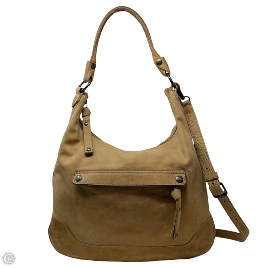 Melissa Distressed Leather Hobo Bag Designer By Frye, Size: Medium