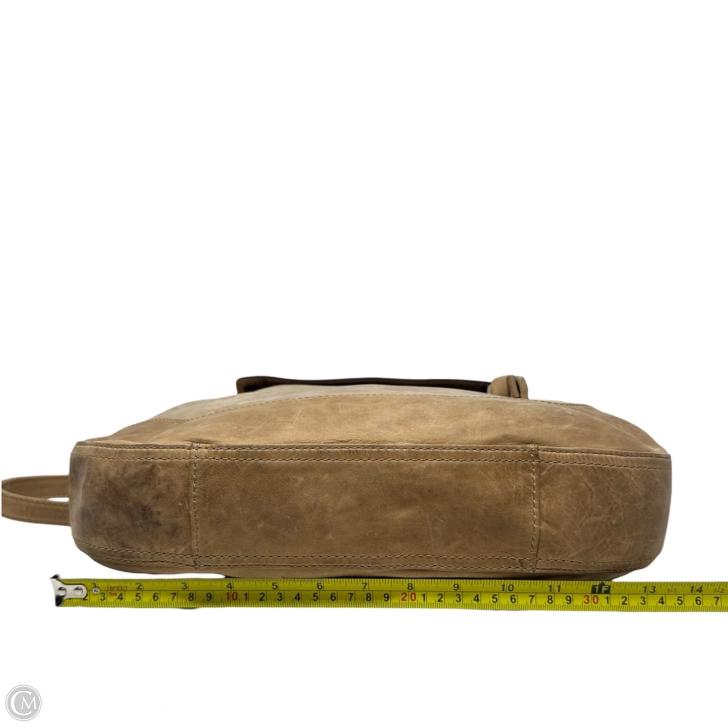 Melissa Distressed Leather Hobo Bag Designer By Frye, Size: Medium
