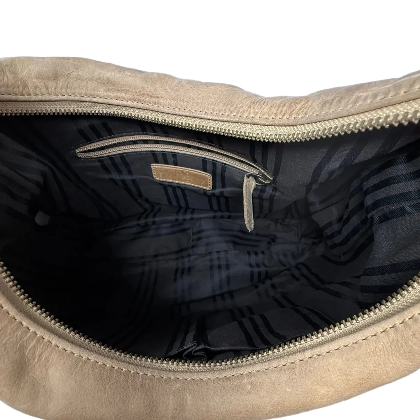Melissa Distressed Leather Hobo Bag Designer By Frye, Size: Medium