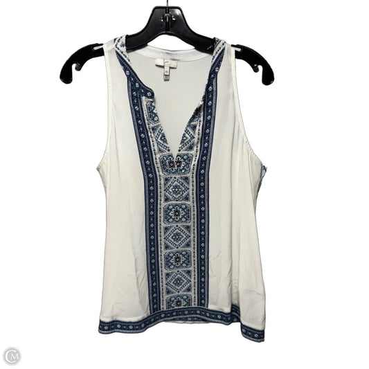 Silk Top Sleeveless By Joie In Blue & Cream, Size: Xs