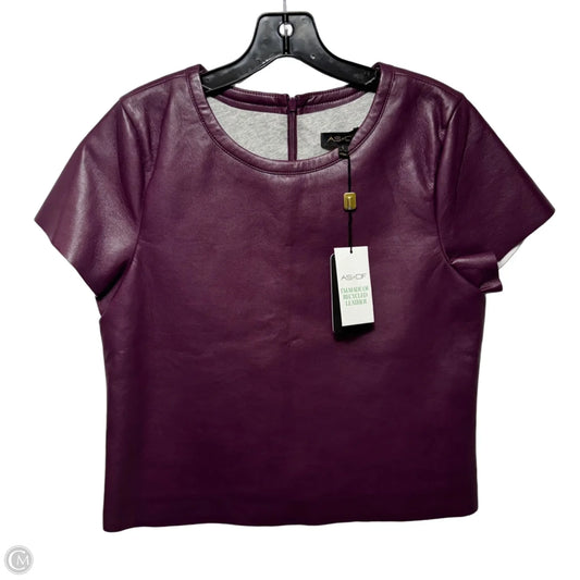 New Guard Recycled Leather Top Short Sleeve By AS by DF In Purple, Size: S