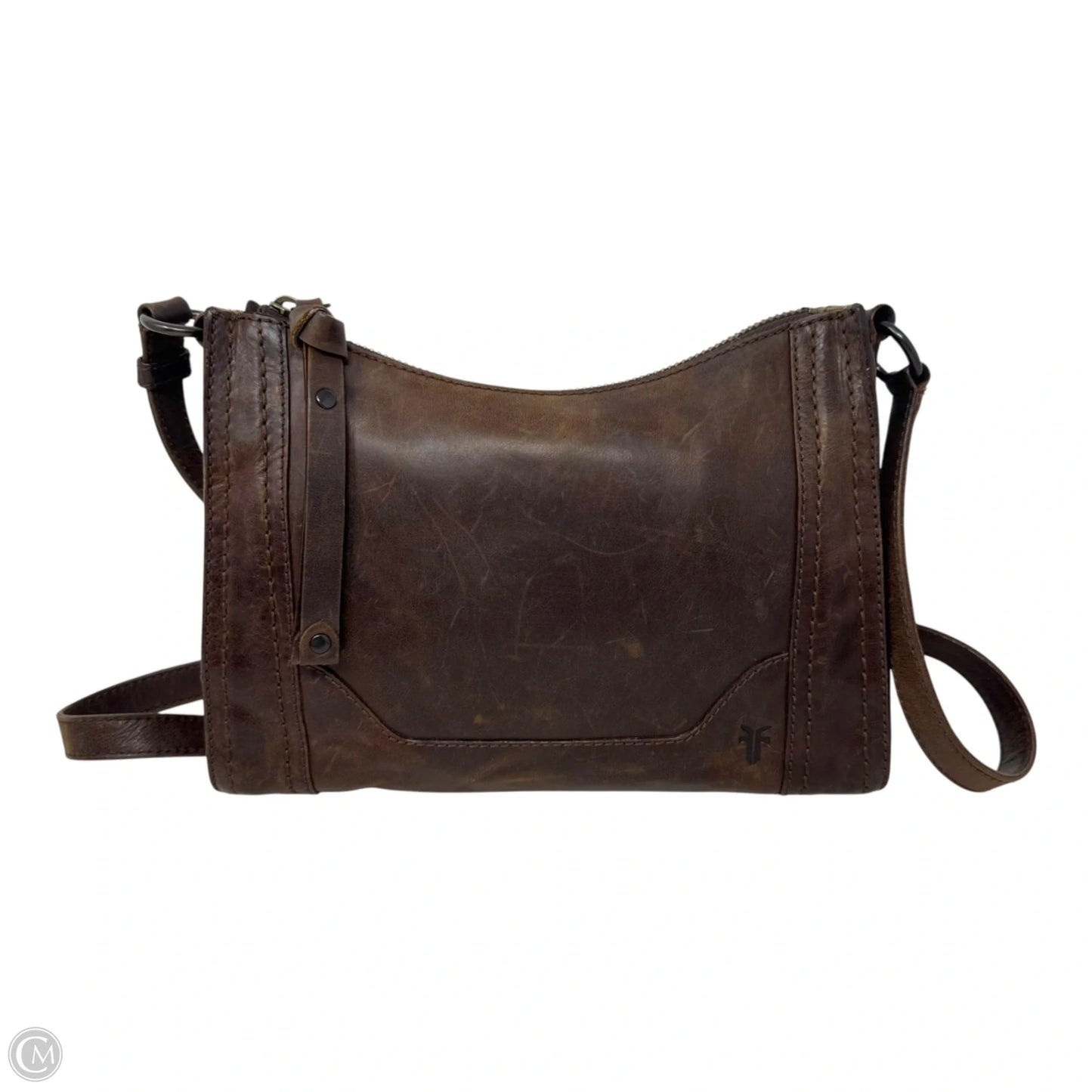 Melissa Zip Crossbody Designer By Frye, Size: Medium
