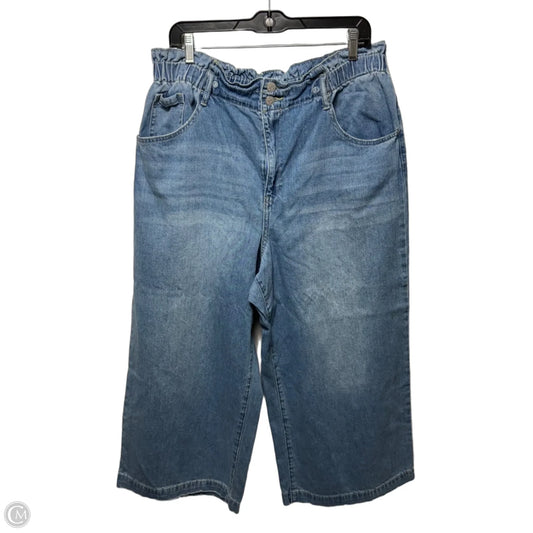 Jeans Wide Leg By Wonderly In Blue Denim, Size: 16