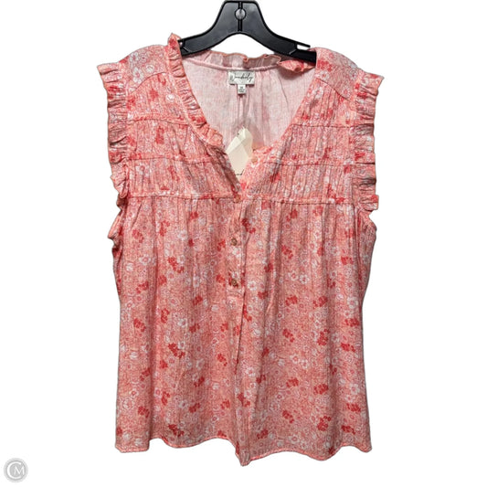 Top Sleeveless By Wonderly In Floral Print, Size: 2x