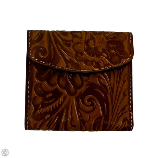 Tooled Kisslock Pocket Wallet Designer By Patricia Nash, Size: Medium