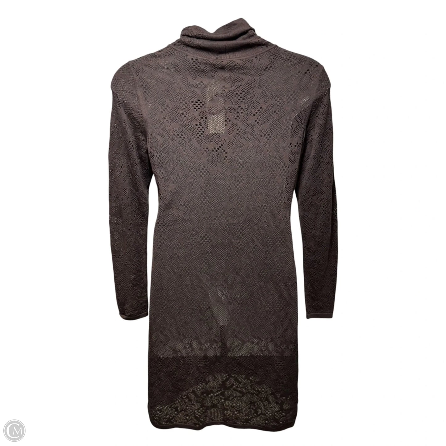 Lacewing Open Knit Dress Casual Midi By Peruvian Connection In Brown, Size: L