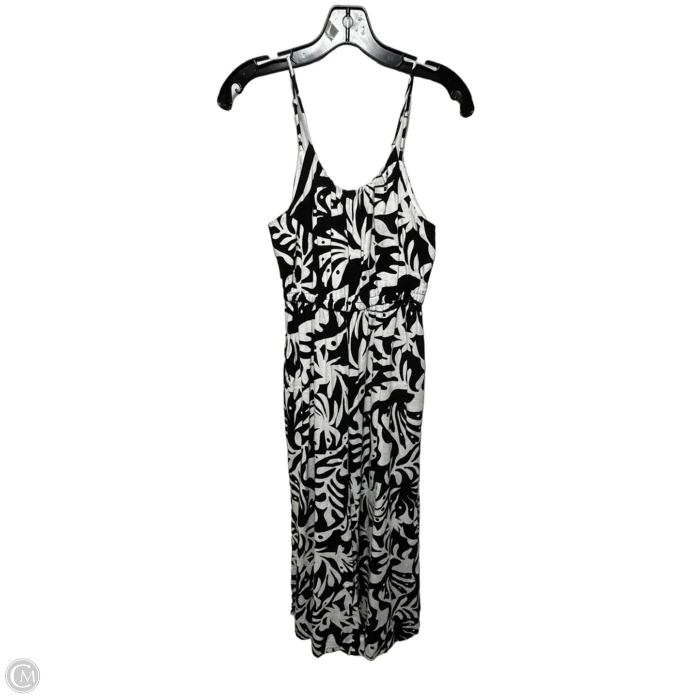 Linen Blend Jumpsuit By Rachel Zoe In Black & White, Size: Xs