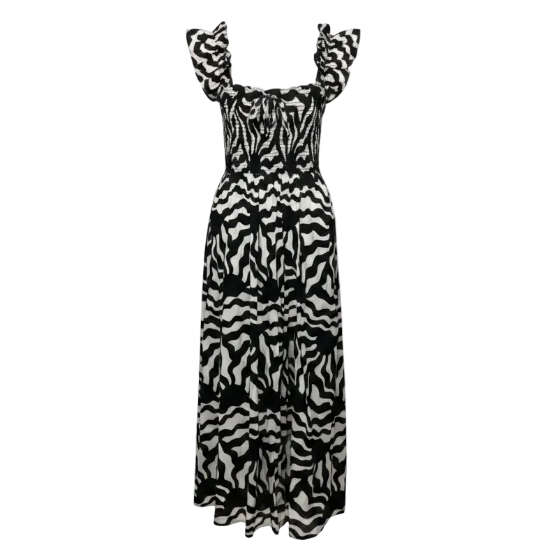 Dress Casual Maxi By Loft Beach In Black & White, Size: Xs