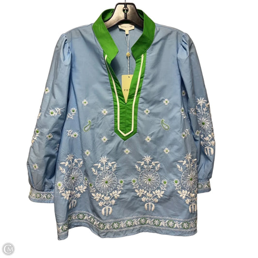 Embroidered Top Short Sleeve By Entro In Multi-colored, Size: L