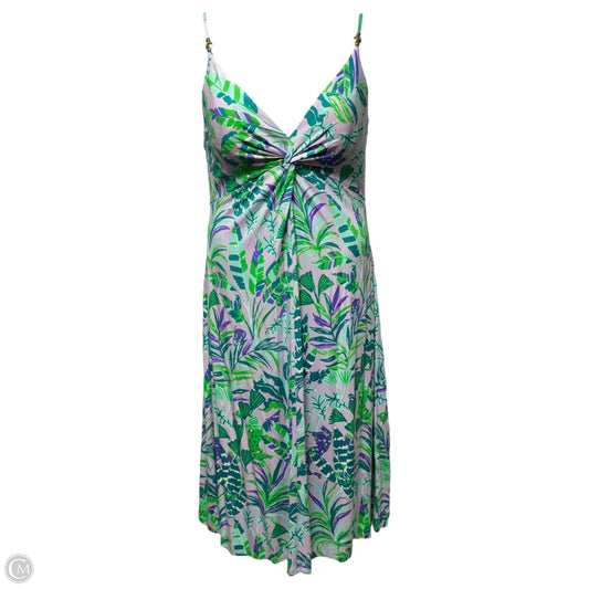 Quaid Dress Designer By Lilly Pulitzer In Tropical Print, Size: 12