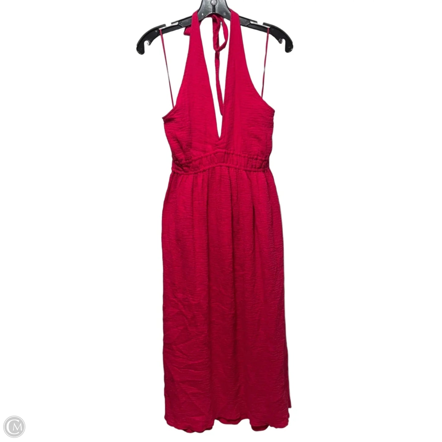 Cotton Gauze Halter Dress Casual Maxi By Steve Madden In Pink, Size: M