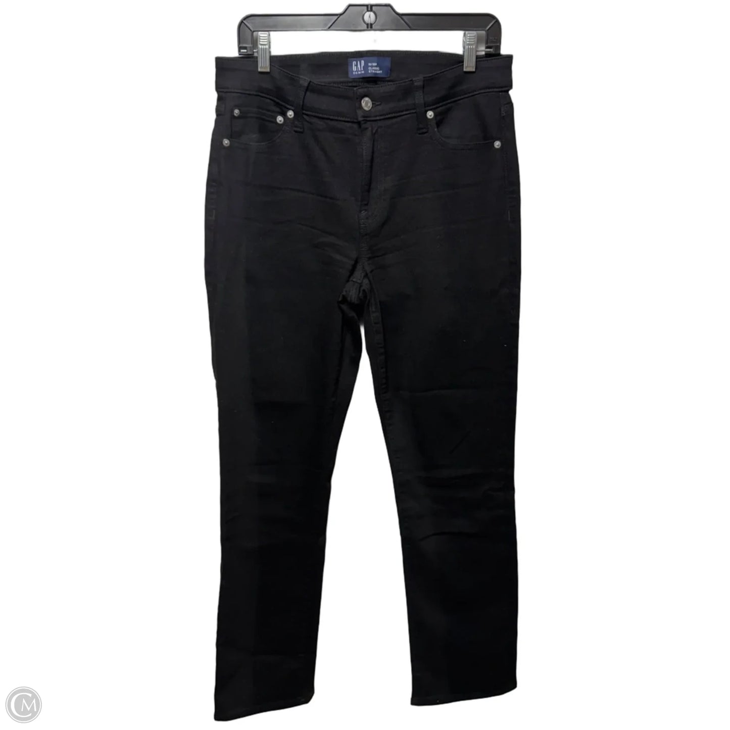 Classic Straight Jeans By Gap In Black Denim, Size: 10
