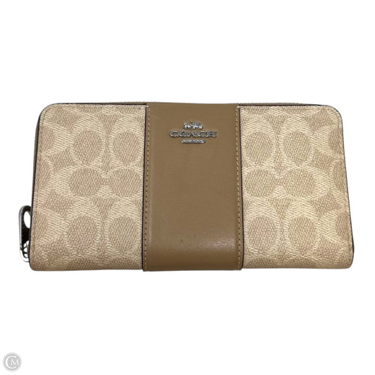 Stripe Long Zip Around Wallet Designer By Coach, Size: Large