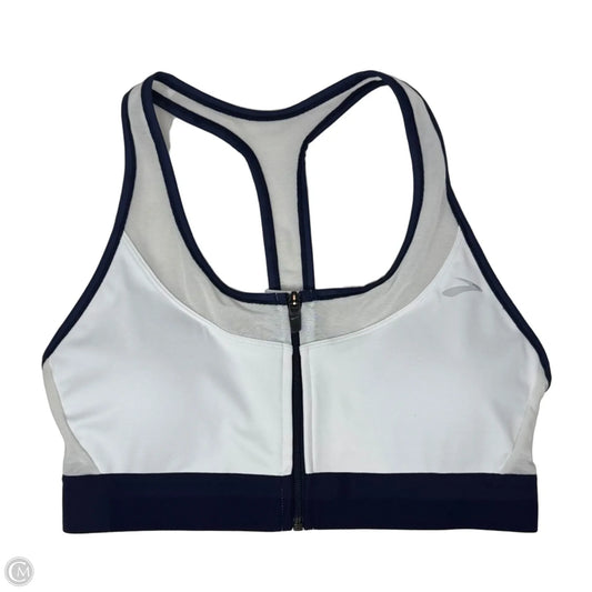 Athletic Bra By Brooks In Blue & White, Size: L