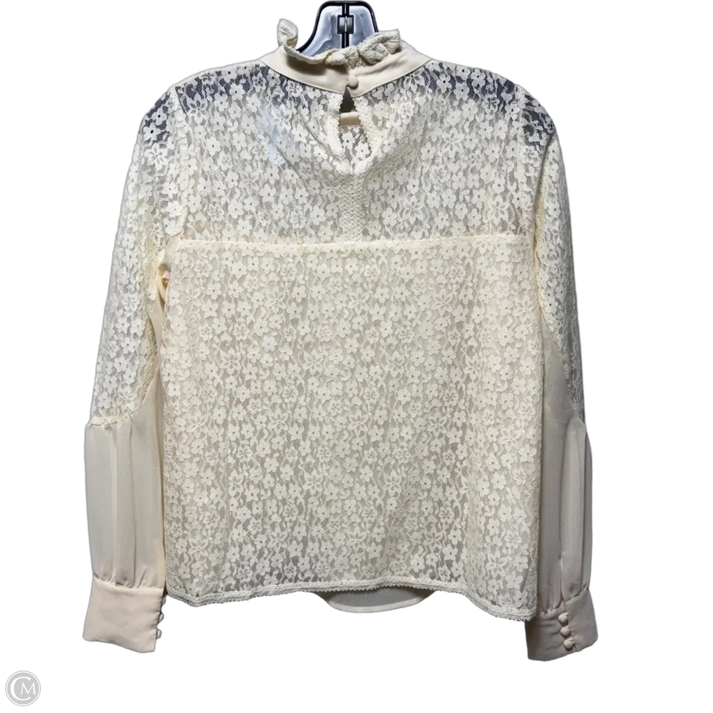 Lace Blouse Long Sleeve By Tuckernuck In Cream, Size: S