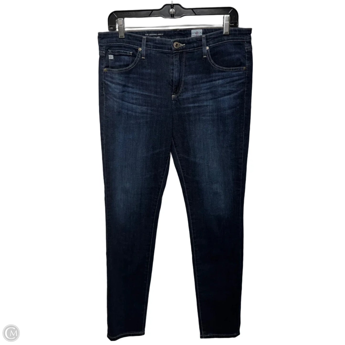Super Skinny Ankle Jeans By Adriano Goldschmied In Blue Denim, Size: 10/30