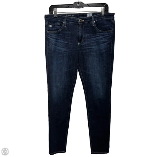 Super Skinny Ankle Jeans By Adriano Goldschmied In Blue Denim, Size: 10/30