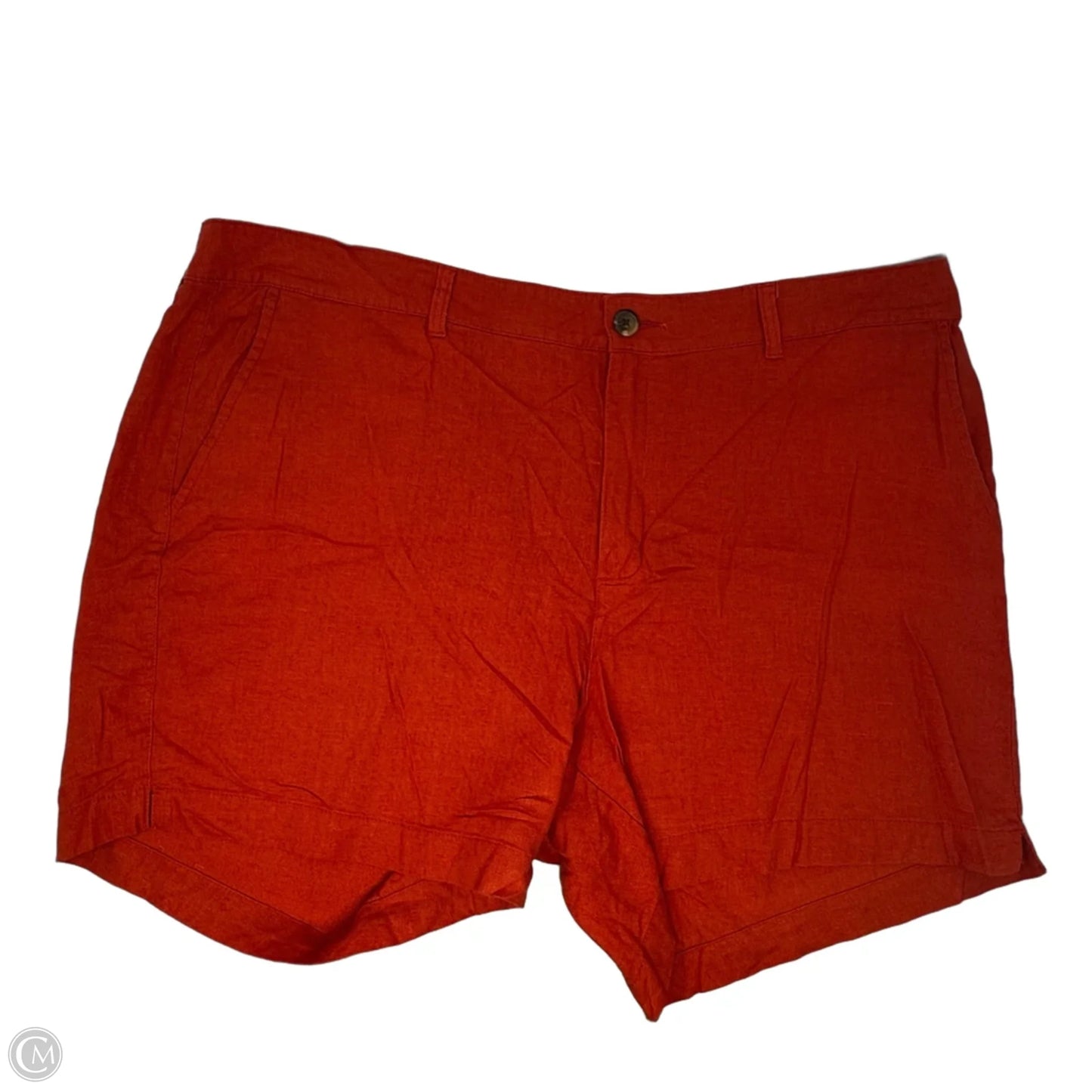 Linen Blend Shorts By Old Navy In Orange, Size: 20