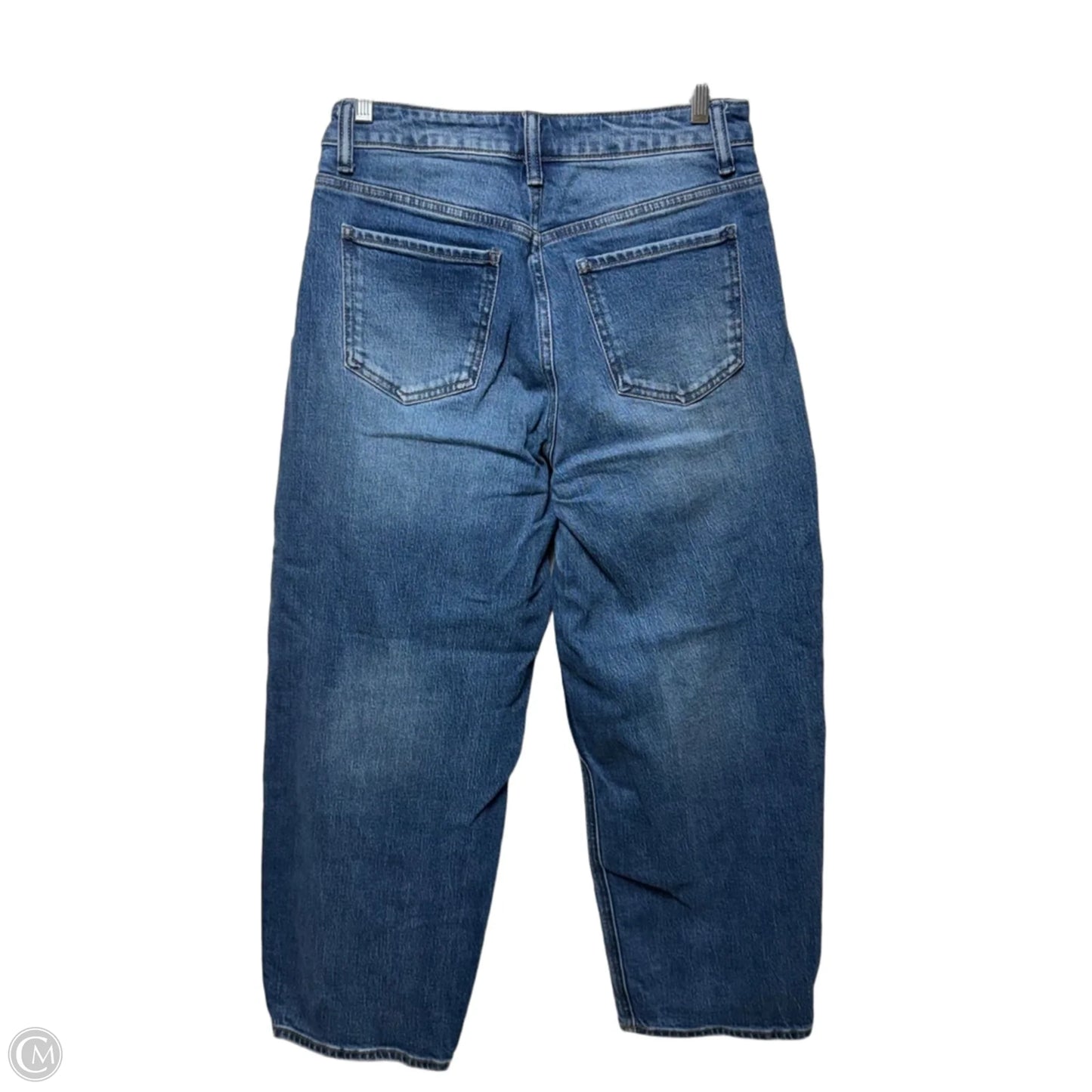 Barrel Leg Jeans By Quince In Blue Denim, Size: 6