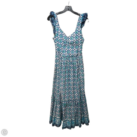 Dress Casual Maxi By Lucky Brand In Blue & Green, Size: S