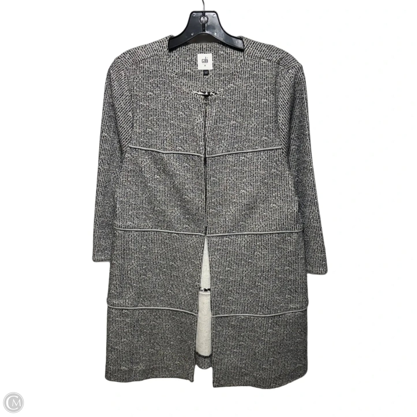 Sweater Cardigan By Cabi In Black & White, Size: M