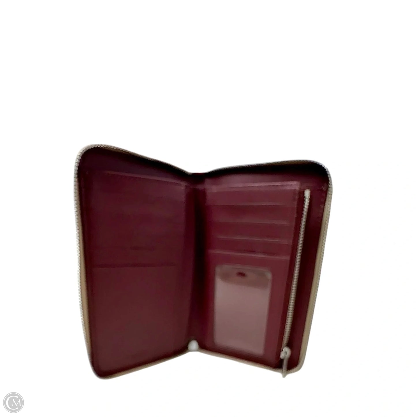 Pebbled Leather Medium ID Zip Wallet Designer By Coach, Size: Medium