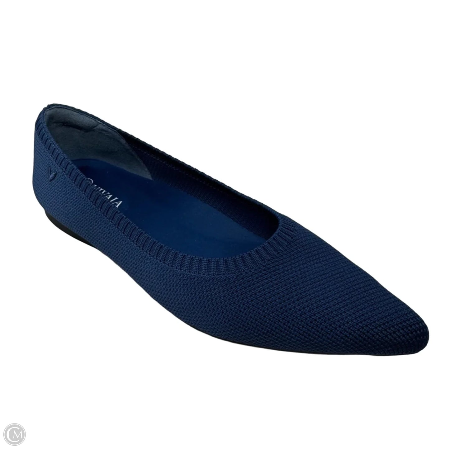 Knit Pointed Toe Shoes Flats By Vivaia In Blue, Size: 6.5