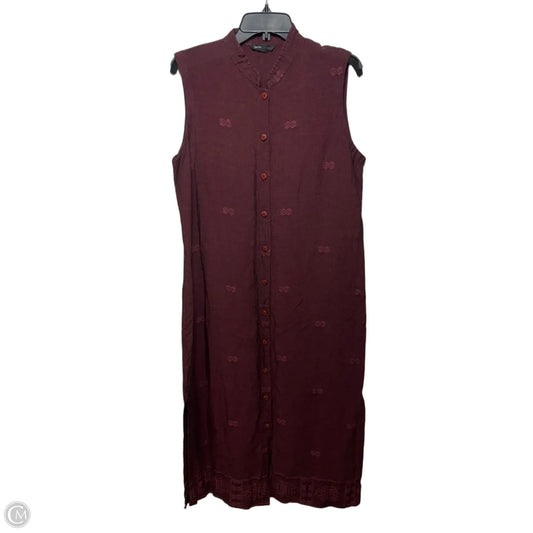 Dress Casual Maxi By stampa collezione In Maroon, Size: S ESTIMATED