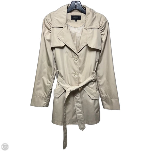 Coat Trench Coat By Colebrook In Cream, Size: S