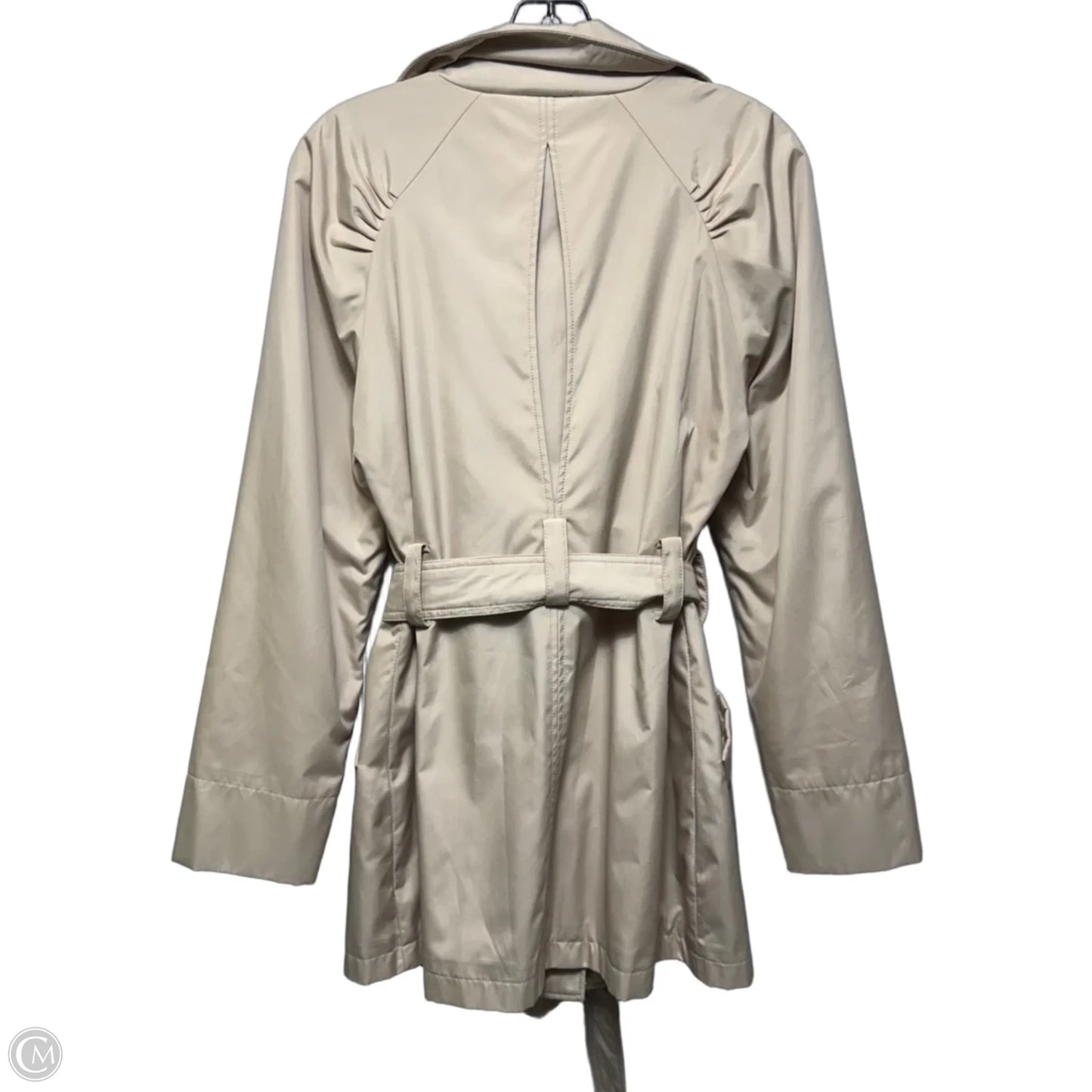 Coat Trench Coat By Colebrook In Cream, Size: S