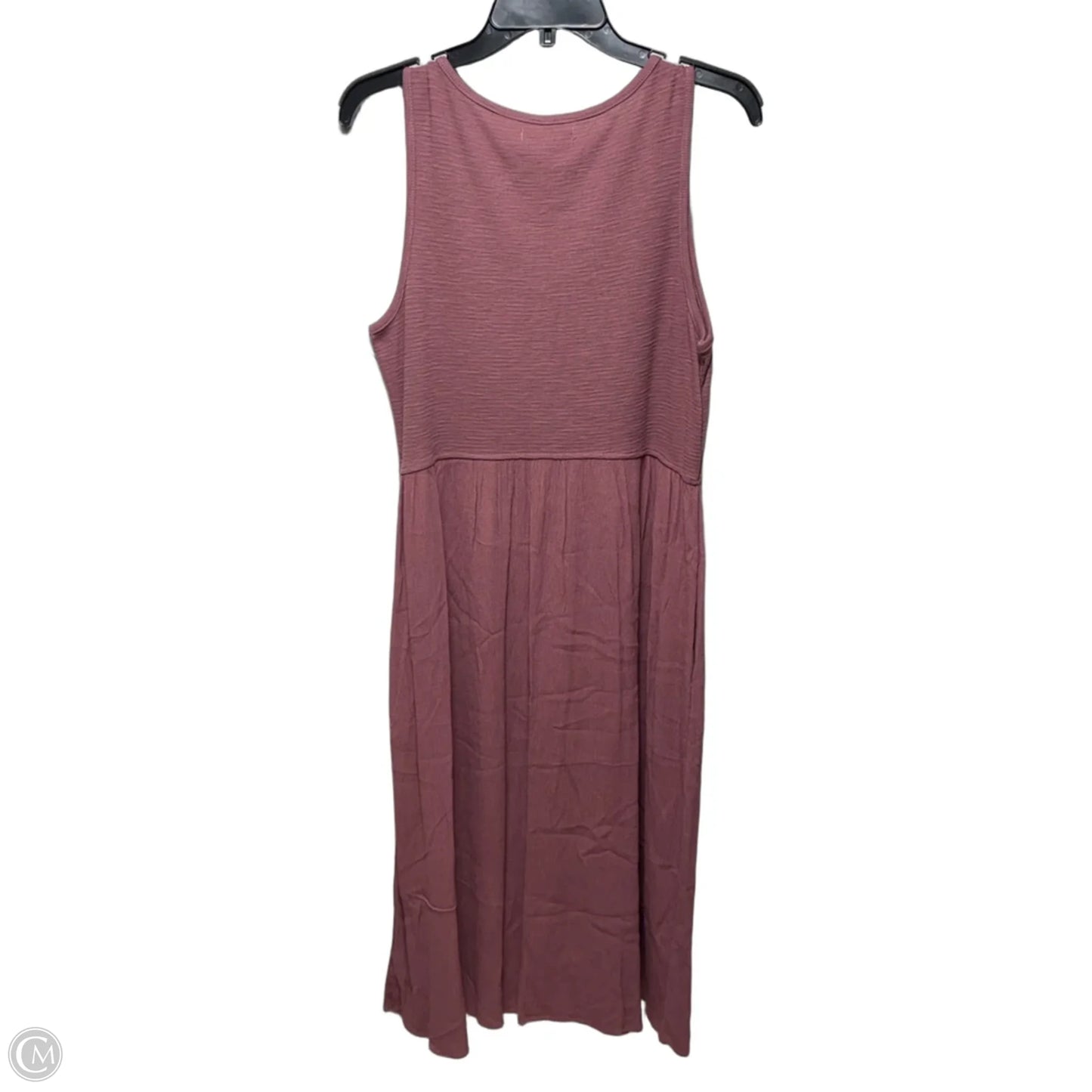 Button Front Midi Dress Designer By Frye In Pink, Size: L