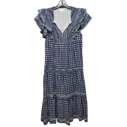 Dress Casual Maxi By Crown And Ivy In Blue & White, Size: M