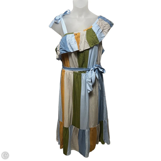 Dress Casual Midi By Lauren Conrad In Multi-colored, Size: Xl