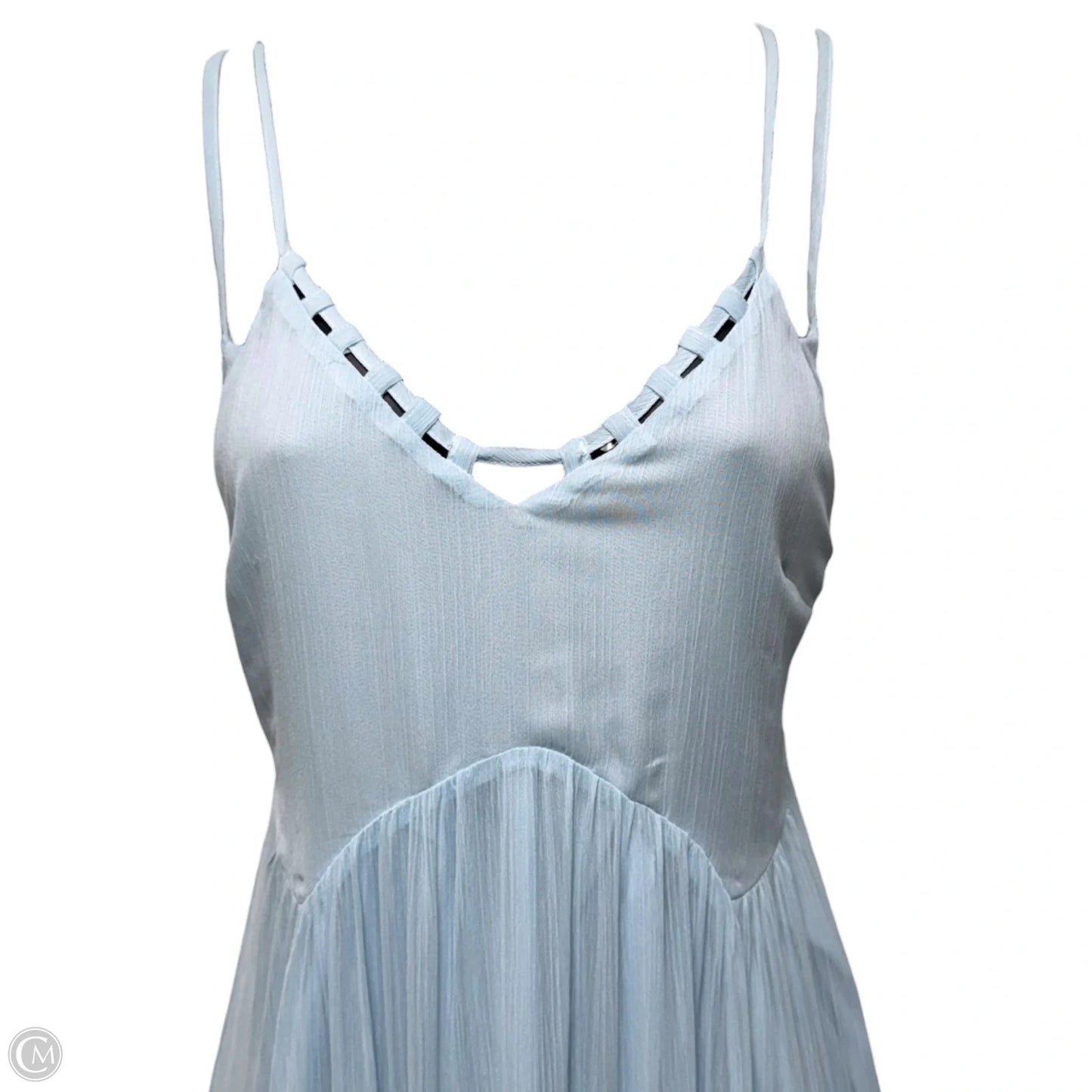 Tabitha Tiered Crepe Maxi Dress By Tularosa In Baby Blue, Size: S