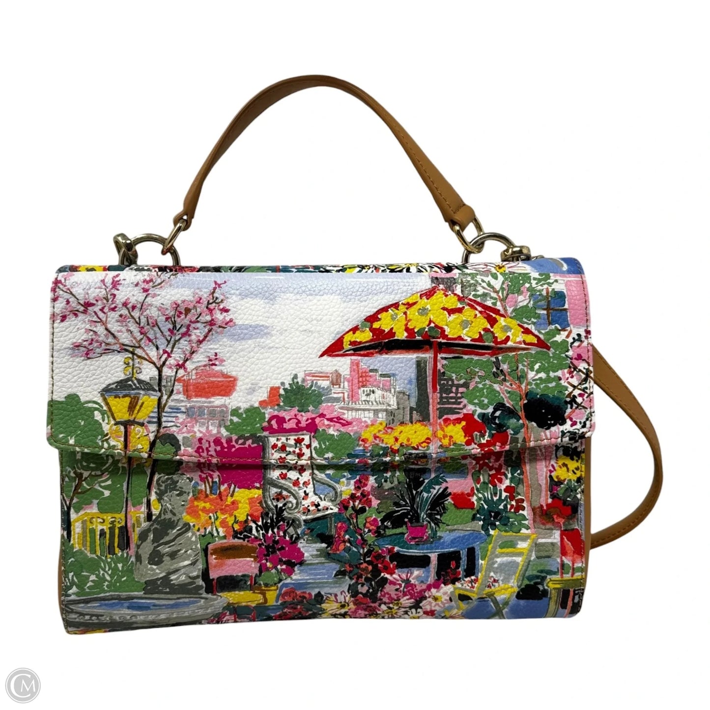 Painted Tophandle Handbag By Talbots, Size: Medium