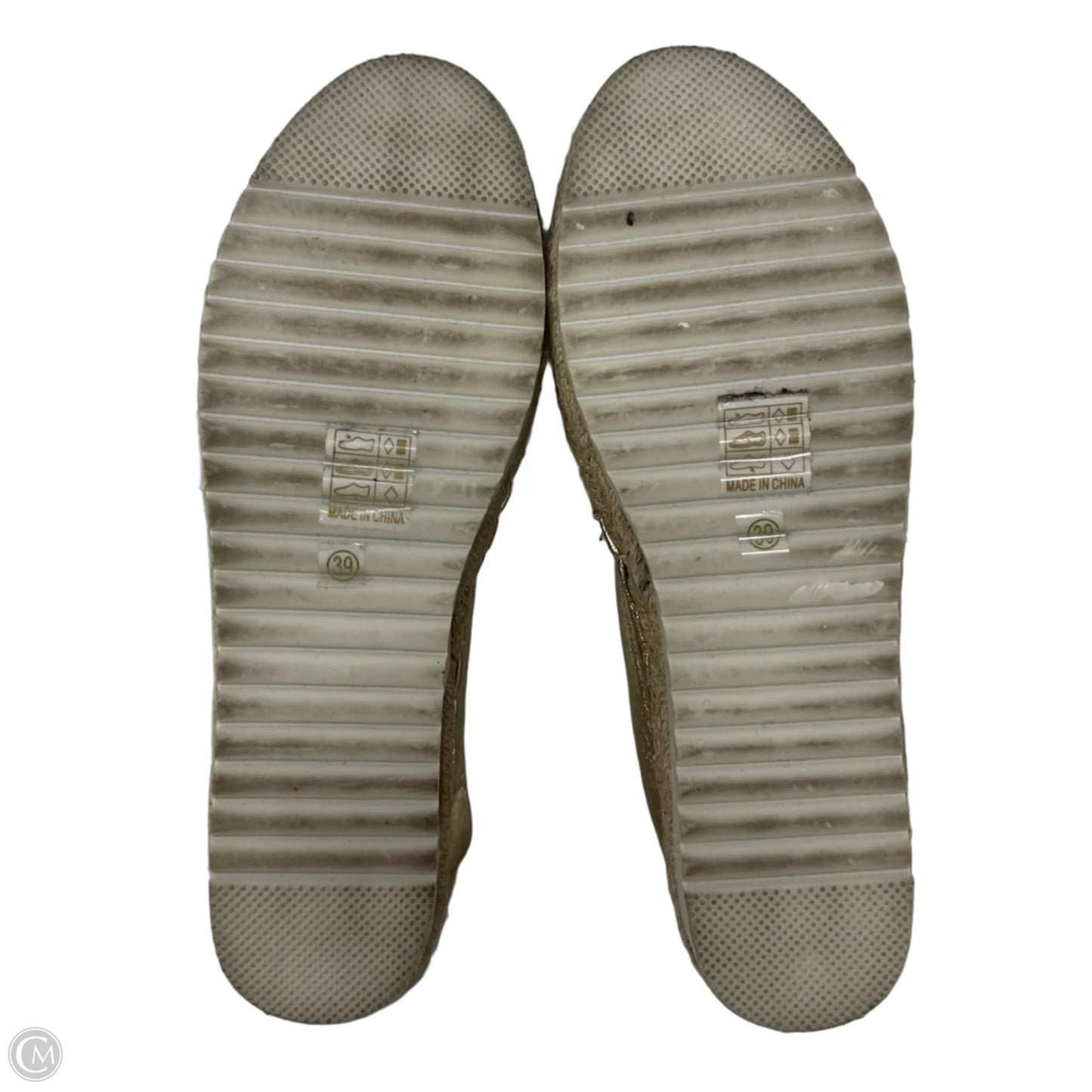 Metallic Espadrille Shoes Flats By Patrizia By Spring Step In Gold, Size: 8.5 (39)