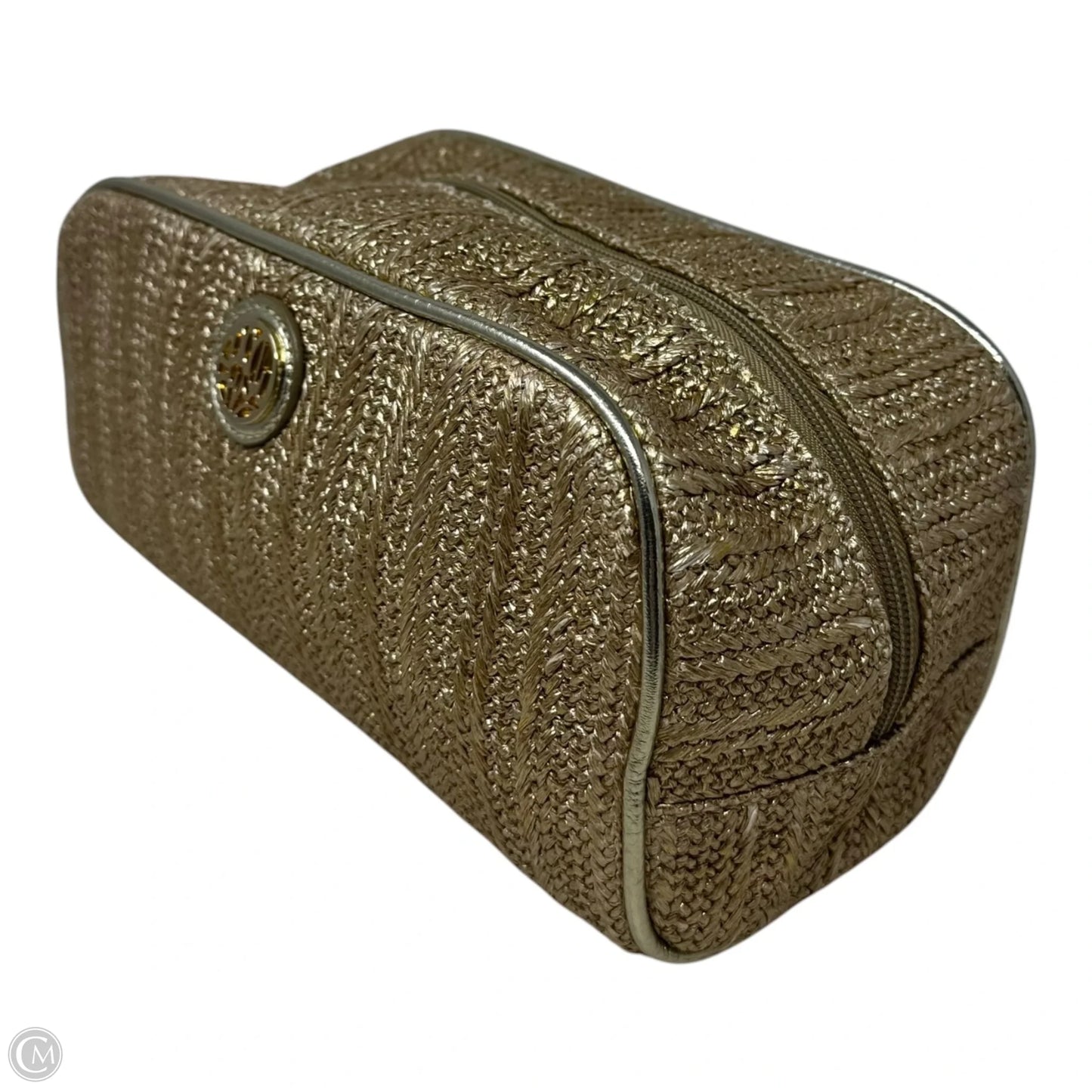 Metallic Makeup Bag Designer By Lilly Pulitzer, Size: Large
