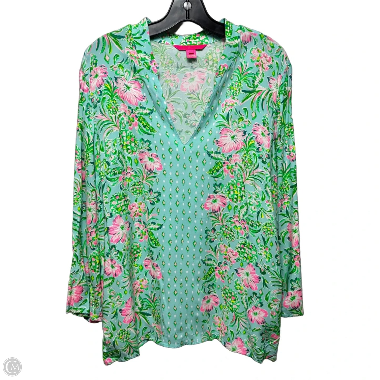 Luna Bay Tunic Designer By Lilly Pulitzer In Floral Print, Size: L