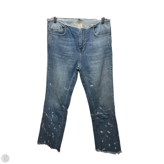 The Cropped Bootcut Jeans By Free People In Blue Denim, Size: 0/25