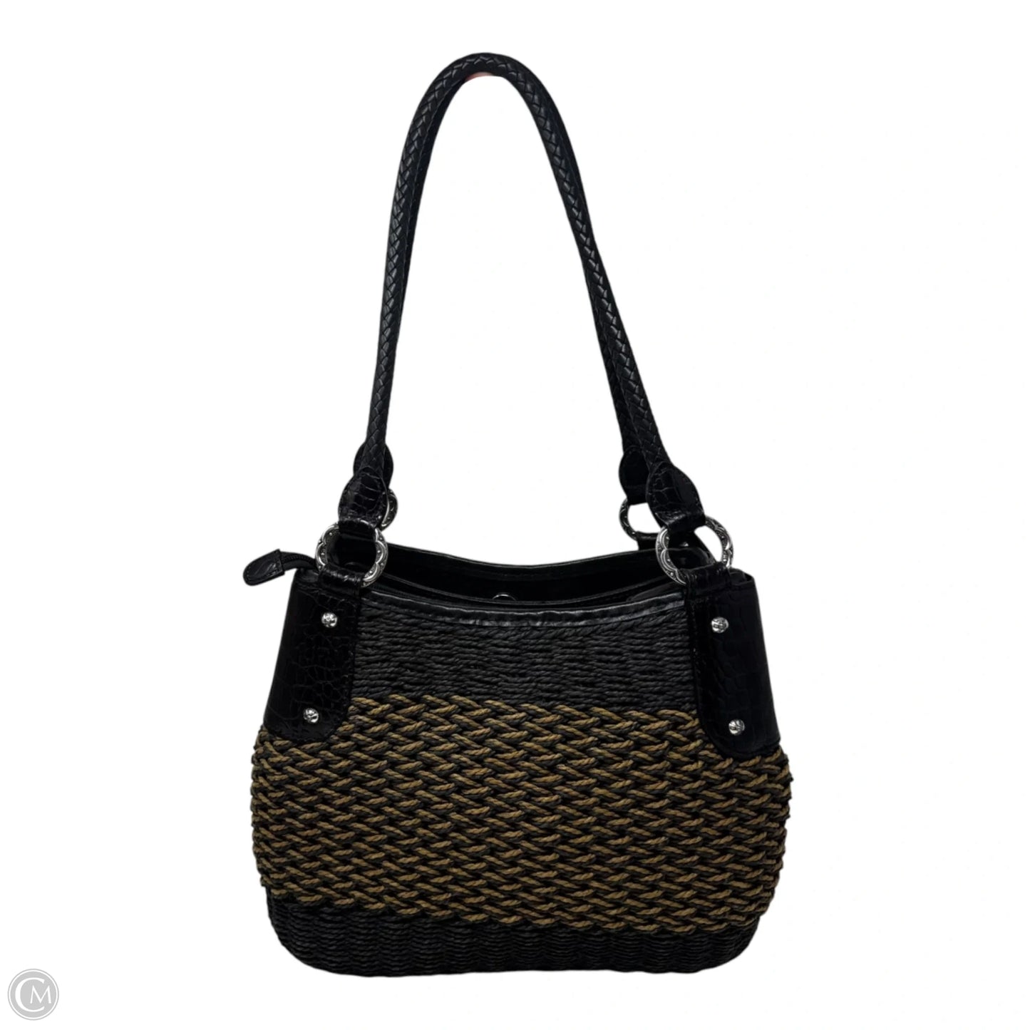 Woven Shoulder Handbag By Brighton, Size: Medium