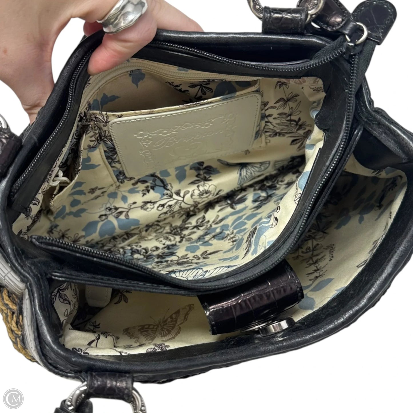 Woven Shoulder Handbag By Brighton, Size: Medium
