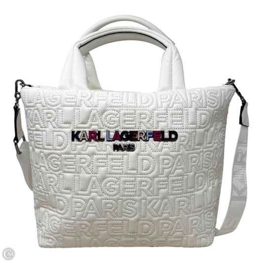 Voyage Tote Designer By Karl Lagerfeld, Size: Medium