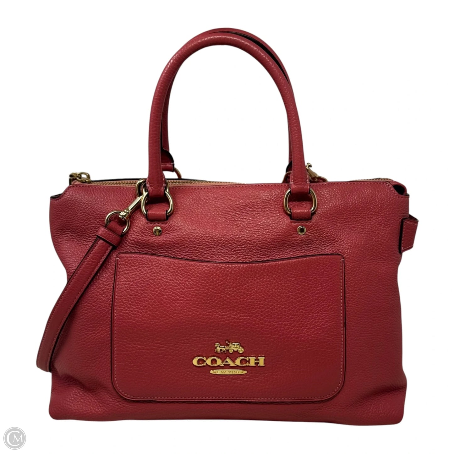 Emma Satchel Handbag Designer By Coach, Size: Medium