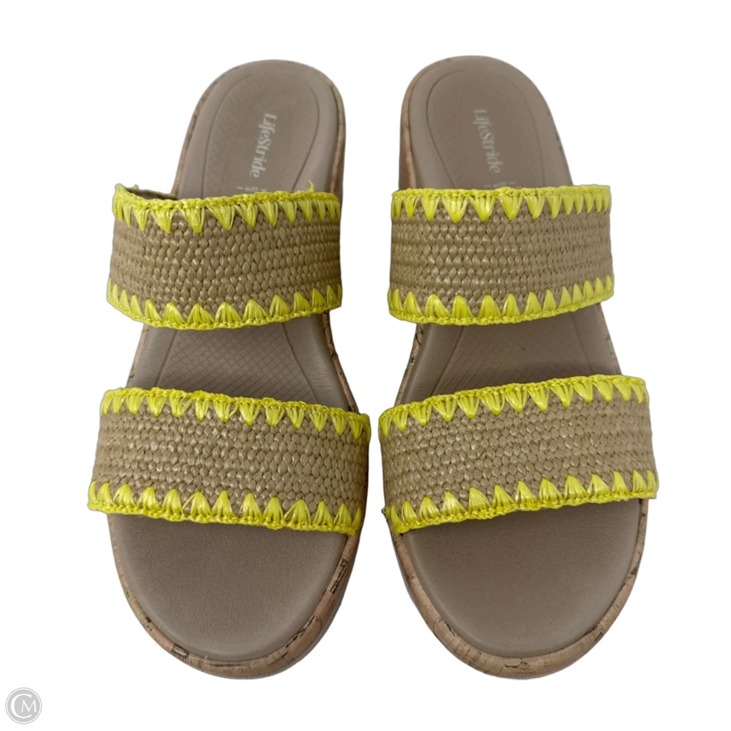 Resort Wedge Sandals By Life Stride In Yellow, Size: 7