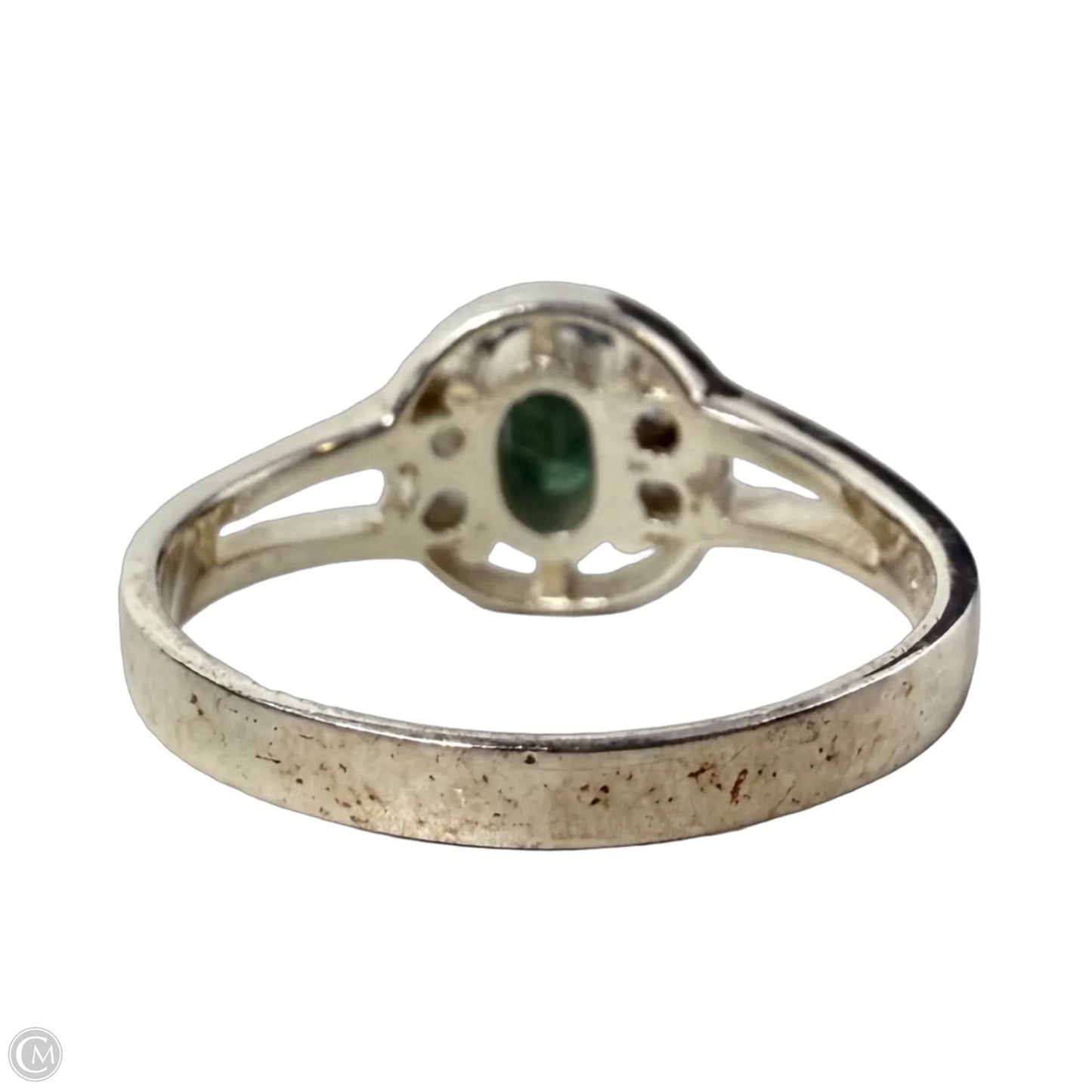 Sterling Silver, Blue & Clear Gemstone Ring, Size: 7